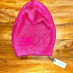 Kurt Geiger Pink Metallic Beanie